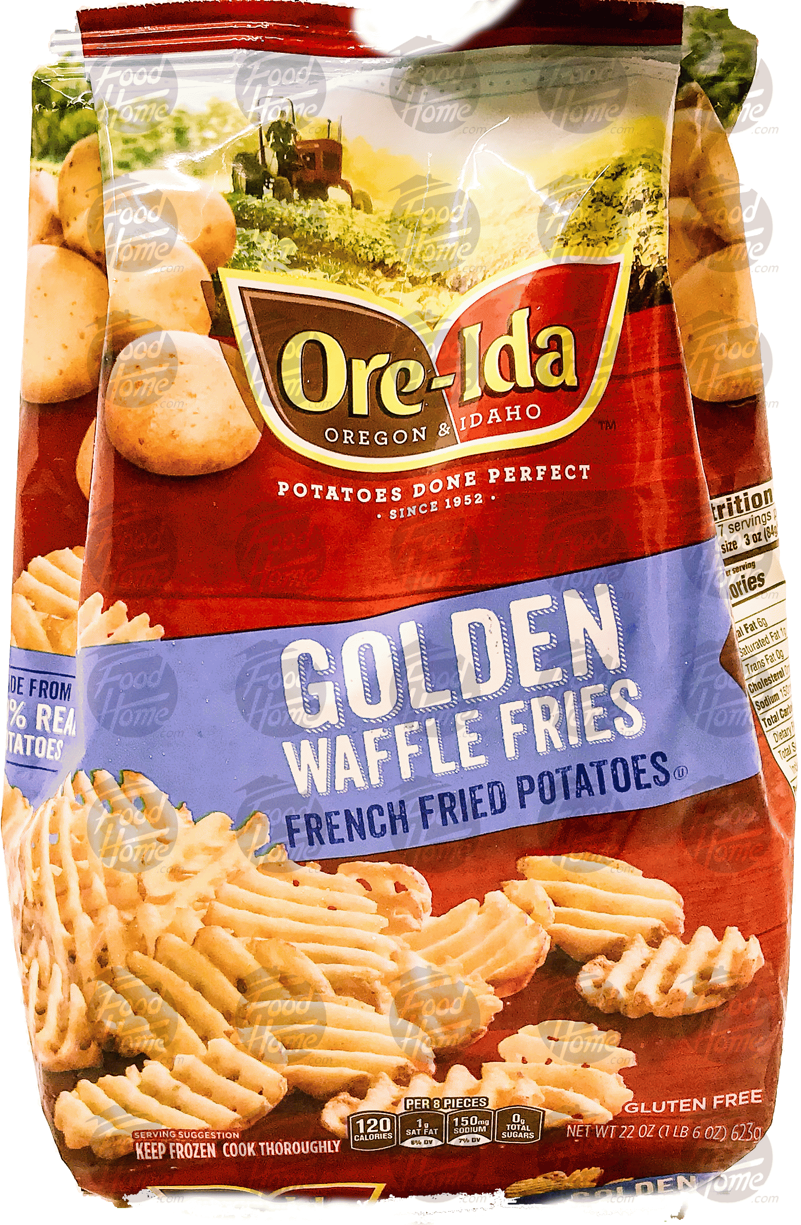 Ore-Ida  waffle fries; crispy, waffle-cut french fried potatoes Full-Size Picture